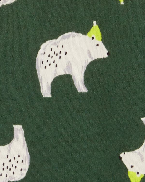 Baby Polar Bear 2-Way Zip Cotton Sleep & Play Pajamas