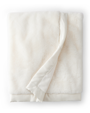 Baby Plush Blanket - White - White, 