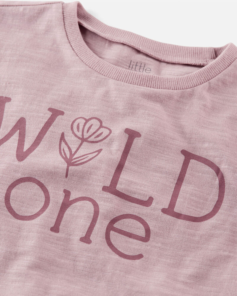Toddler Organic Cotton Wild One Ruffle Tee, image 2 of 4 slides
