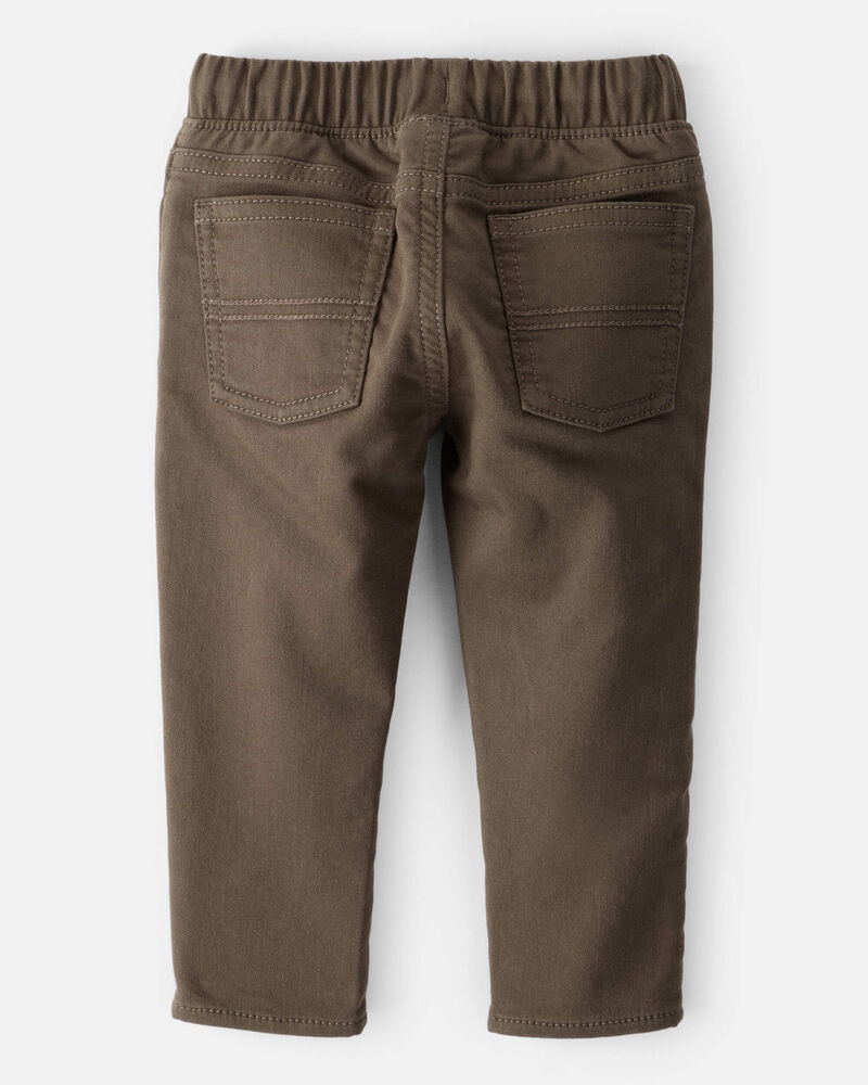 Baby Boy Cotton Pull-On Fashion Pants - Brown, image 2 of 4 slides