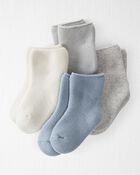 Baby 4-Pack Organic Cotton Terry Socks, image 1 of 3 slides