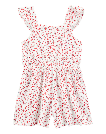 Kid Floral Print Romper - Ivory, 