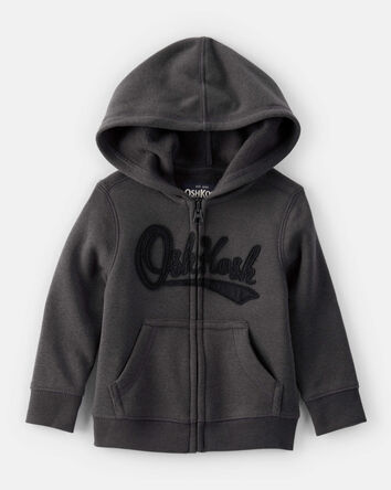 Baby OshKosh Fleece Logo Zip Jacket - Black, 