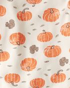 Baby Organic Cotton Pajamas in Harvest Pumpkins Print, image 3 of 5 slides