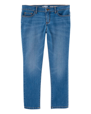 Kid Medium Blue Wash Plus-Fit Skinny-Leg Jeans, 
