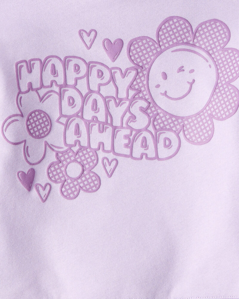 Toddler Girl 2-Piece Flower Graphic Long-Sleeve Hoodie & Pant Set - Purple, image 7 of 8 slides