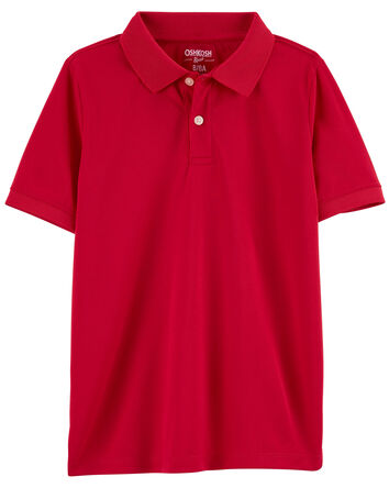 Kid Red Piqué Polo Shirt, 