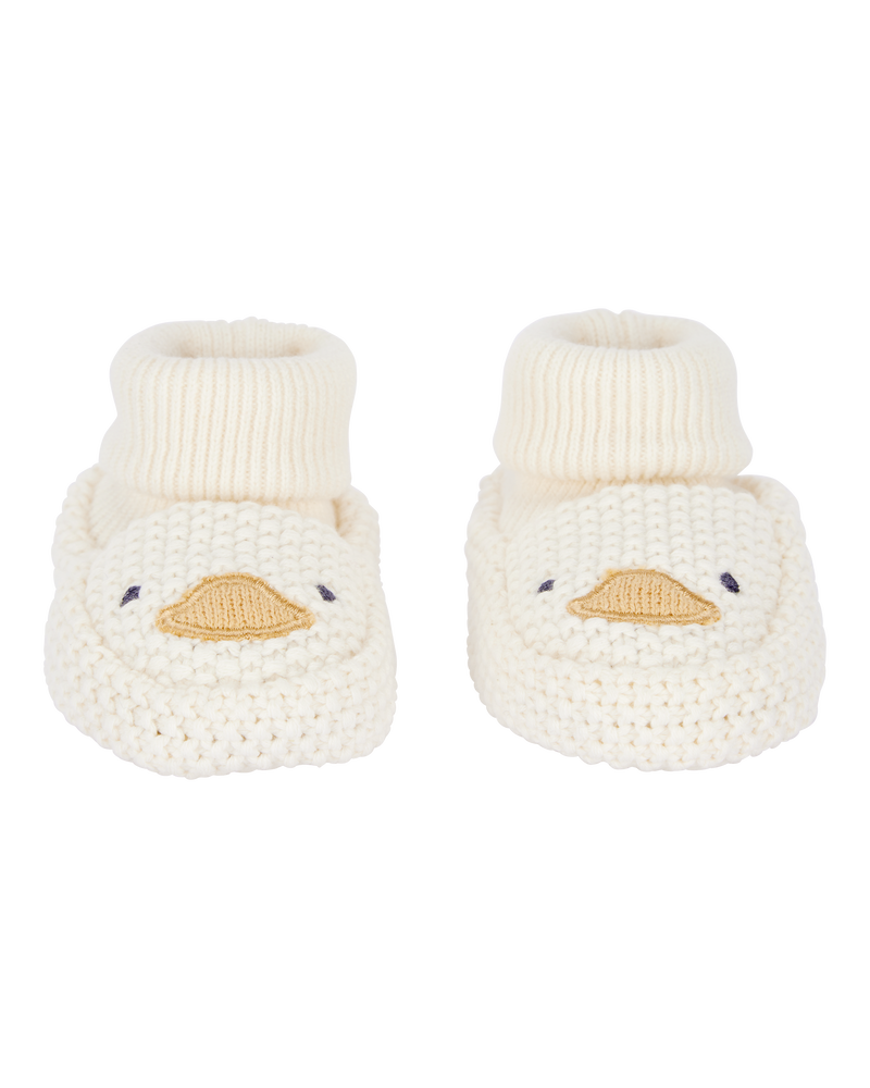 Baby Duck Crochet Booties - Yellow, image 1 of 2 slides