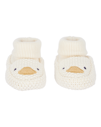 Baby Duck Crochet Booties - Yellow, 