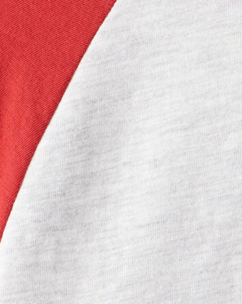 Boys Long-Sleeve Raglan Tee - White/Red, 