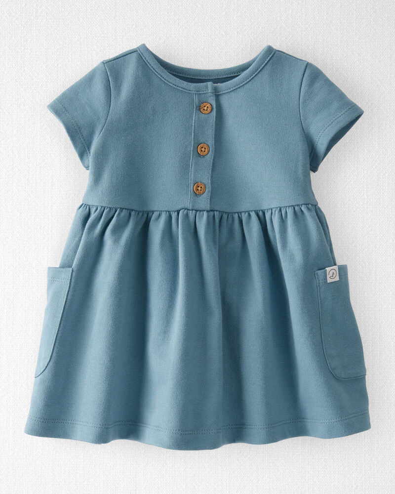 Baby Organic Cotton Pocket Dress in Cottage Blue
, image 1 of 6 slides
