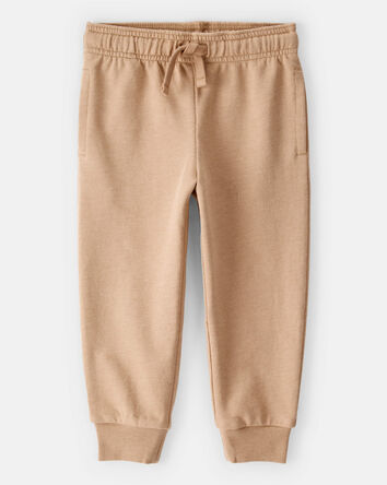 Toddler Boy Construction French Terry Jogger - Tan, 