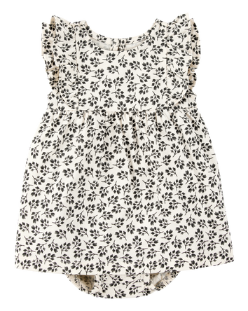Baby Girl Floral Print Sunsuit, 