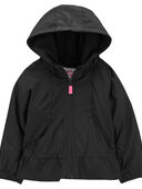 Black Ruffle Athletic - Toddler Peplum Mid-Weight Fleece-Lined Jacket