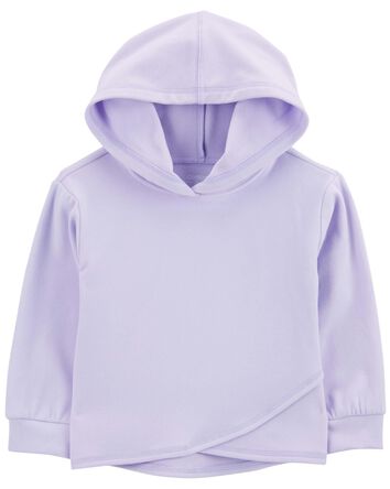 Toddler Criss Cross Fleece Hoodie - Purple, 