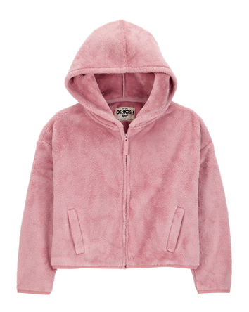 Kid Sherpa Uniform Hooded Jacket- Pink, 