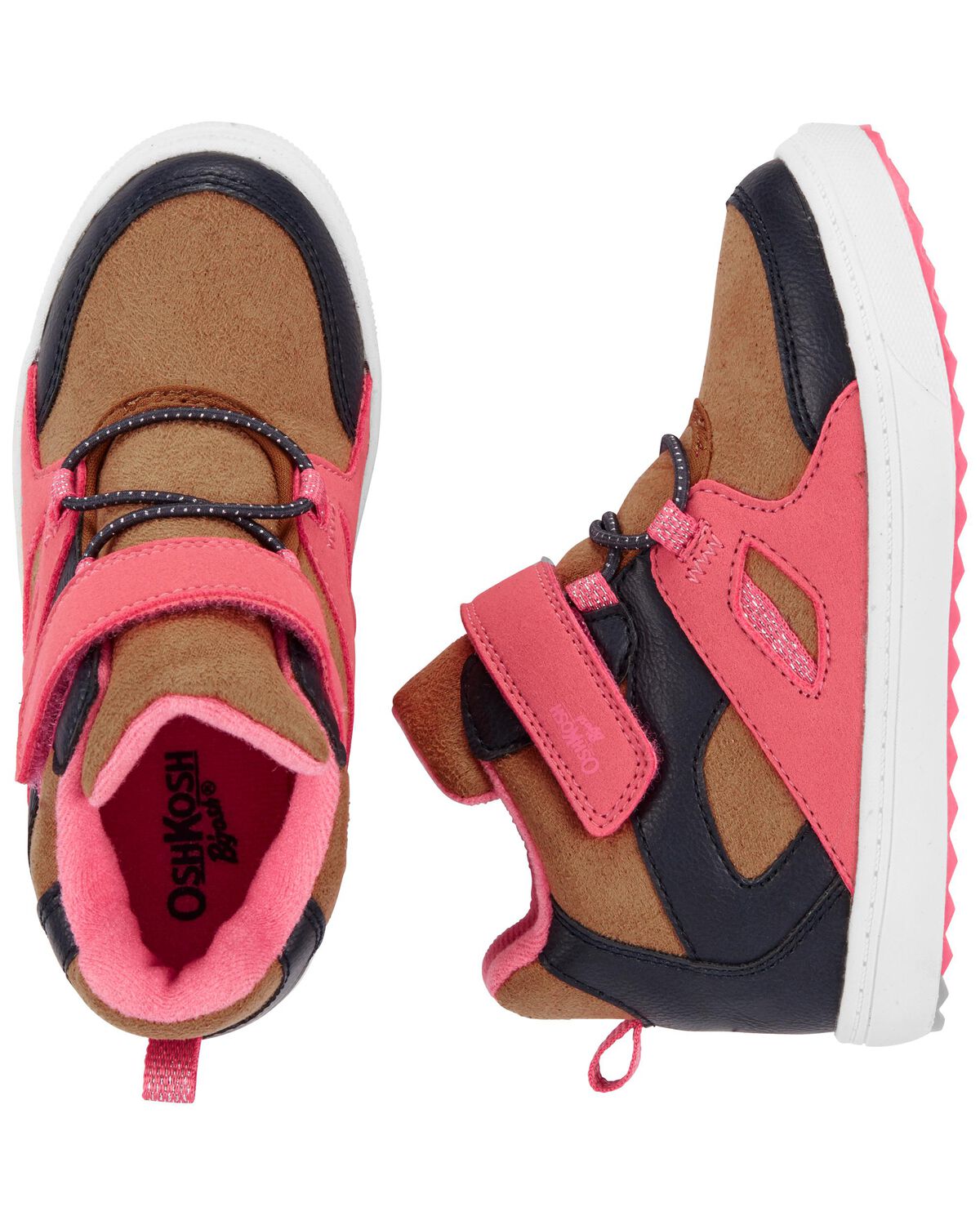 Pink, Pecan Toddler High Top Sneakers
