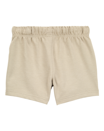 Baby Boy Pull-On French Terry Shorts - Khaki, 
