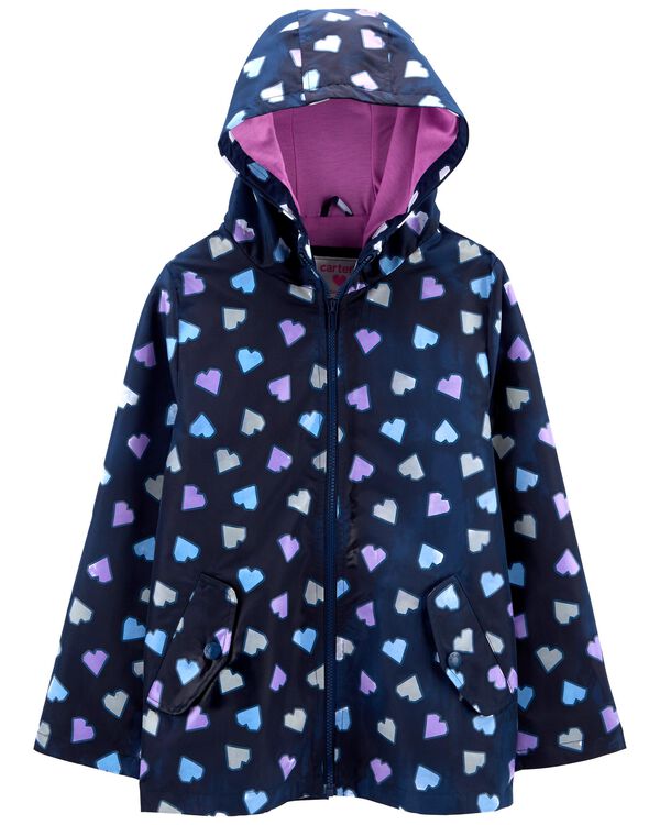 Kid Heart Color-Changing Rain Jacket