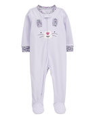 Toddler 1-Piece Bunny Fleece Footie Pajamas, image 1 of 4 slides