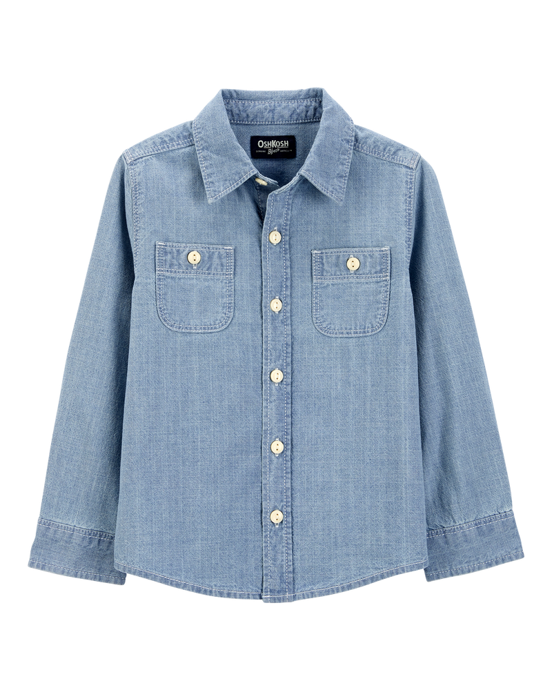 Toddler Chambray Button-Front Shirt, image 1 of 4 slides