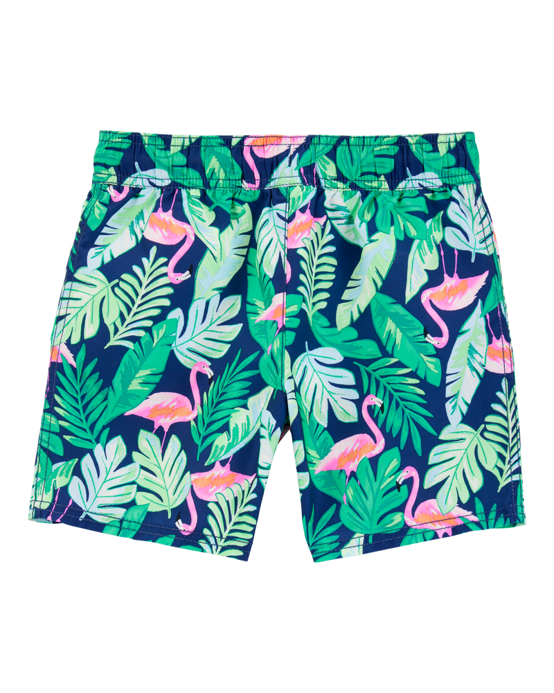 Kid 2-Piece Tropical Rashguard & Swim Trunk Set, image 5 of 6 slides