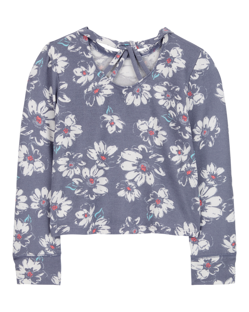 Kid 2-Piece Floral Knit Top & Leggings Set, image 3 of 7 slides
