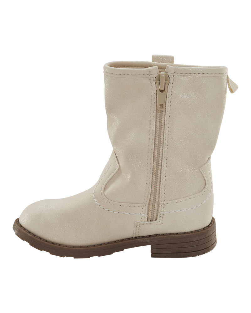 Toddler Cowgirl Boots - White, image 6 of 7 slides