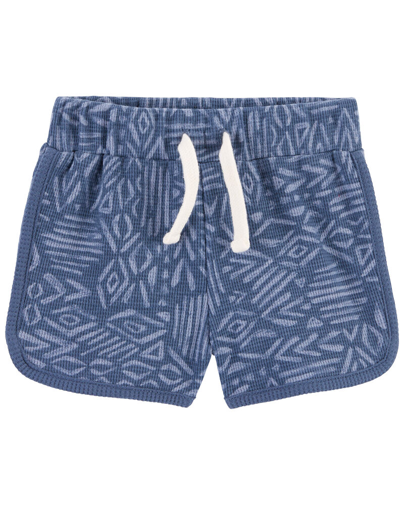 Baby Tribal Print Pull-On Waffle Knit Shorts, image 1 of 2 slides
