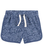 Baby Tribal Print Pull-On Waffle Knit Shorts, image 1 of 2 slides