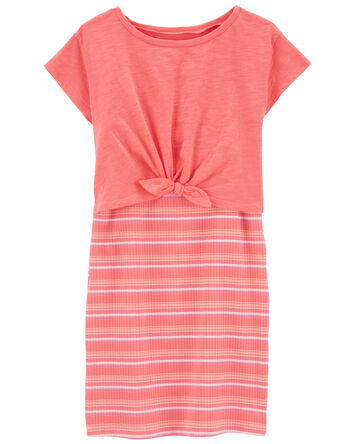 Kid 2-Piece 90s Inspired Ribbed Dress Set, 