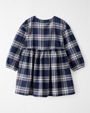 Toddler Girl Organic Cotton Flannel Dress , 