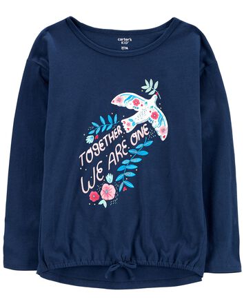 Kid Floral Dove Graphic Tee, 