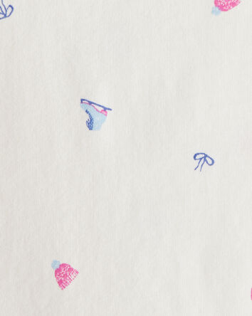 Toddler Girl Winter Print Long-Sleeve Top - White, 