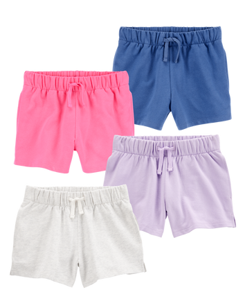 Kid 4-Pack Pull-On French Terry Shorts, 
