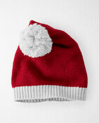 Baby Organic Cotton Sweater Knit Santa Hat, image 1 of 4 slides