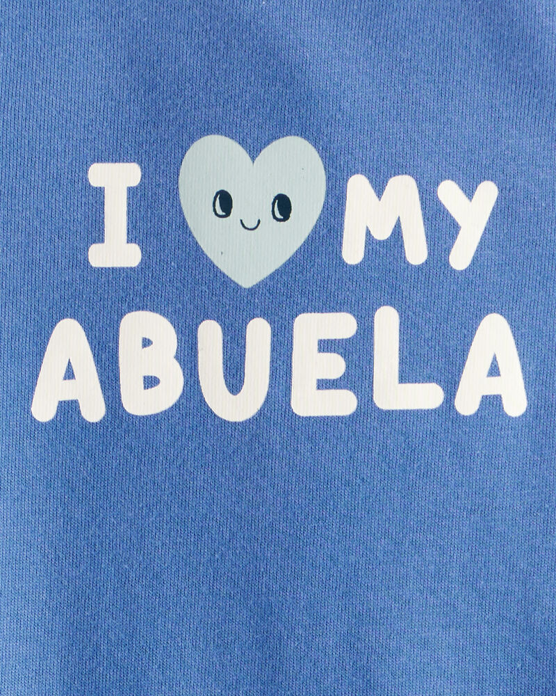 Baby Boy Abuela Long-Sleeve Graphic Bodysuit - Blue, image 2 of 3 slides