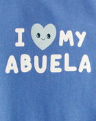 Baby Boy Abuela Long-Sleeve Graphic Bodysuit - Blue, image 2 of 3 slides