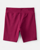 Girls Knit Bike Shorts - Burgundy, image 2 of 4 slides