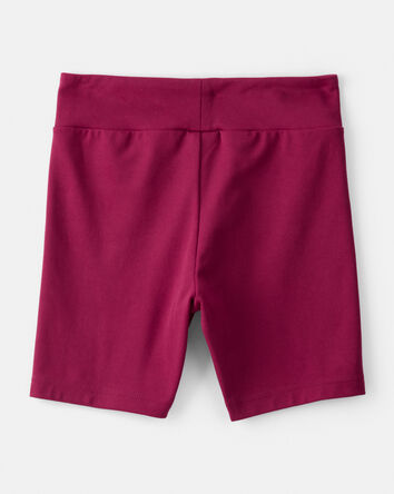 Girls Knit Bike Shorts - Burgundy, 