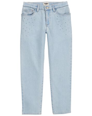 Kid Iconic Denim Girlfriend Jeans: Rhinestone Remix, 