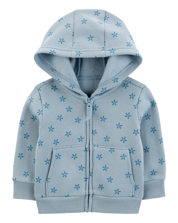Baby Floral Zip-Up Fleece Hoodie, 