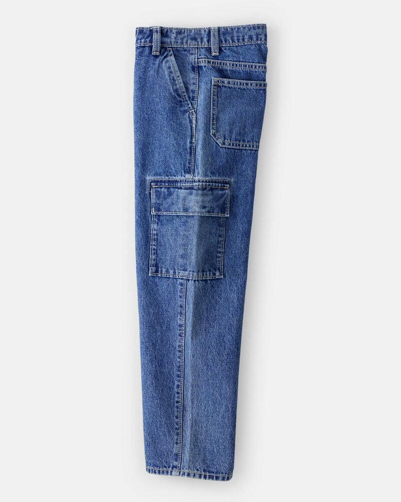 Boys Cargo Jeans - Blue, image 3 of 5 slides