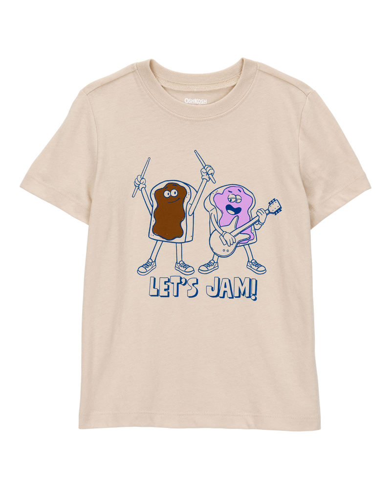 Toddler Let's Jam Short-Sleeve Graphic Tee - Tan, image 1 of 3 slides