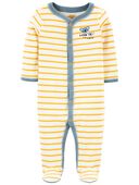 Yellow - Baby Koala Cotton Snap-Up Sleep & Play Pajamas
