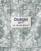 Baby Floral Print Overalls - Green, image 3 of 4 slides