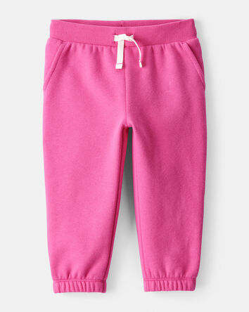 Baby Girl DayDream Fleece Drawstring Joggers - Pink, 