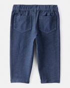 Baby Girl Knit Pull-On Pants - Navy Blue, image 2 of 4 slides