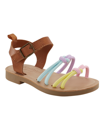 Toddler Strappy Pastel Sandals, 