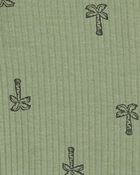 Baby Palm Tree 2-Way Zip Cotton Sleep & Play Pajamas, image 2 of 4 slides